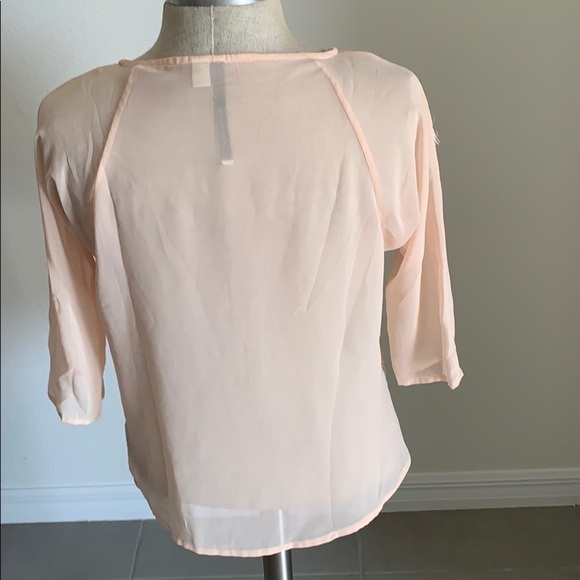 LC LAUREN CONRAD BALLET PINK LACE BLOUSE GU SZ XS - Picture 8 of 10